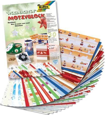 Image du produit Folia Bloc Motif Noël 2 (270 g/m², 30 x)
