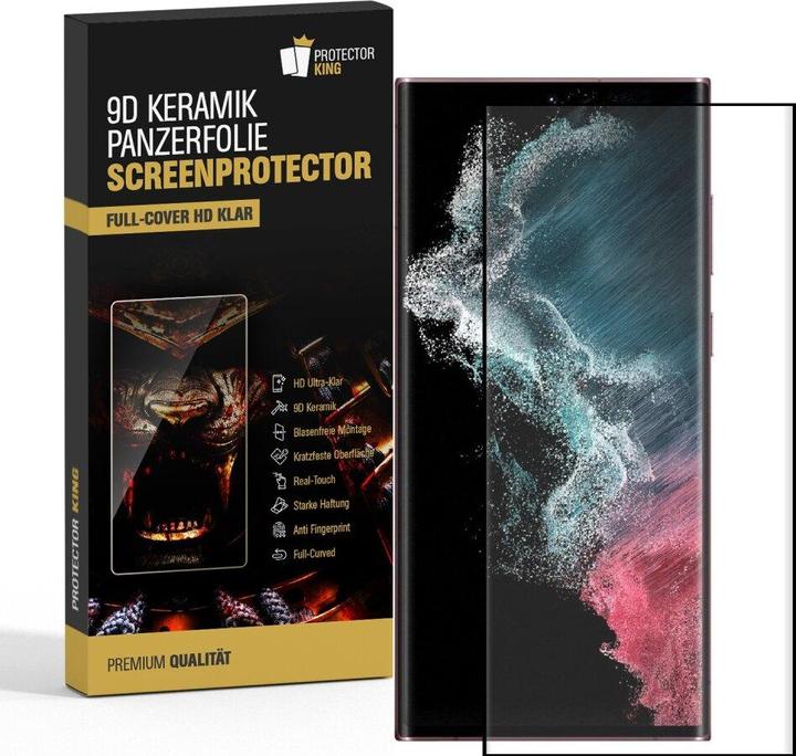 Actual product image Protectorking 3x Ceramic-Glass Full Cover HD Klar (3 Piece, Samsung Galaxy S22 Ultra)