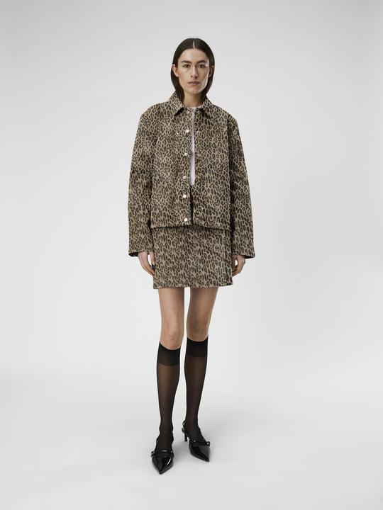 Image du produit Object Veste en jean imprimé léopard (S)