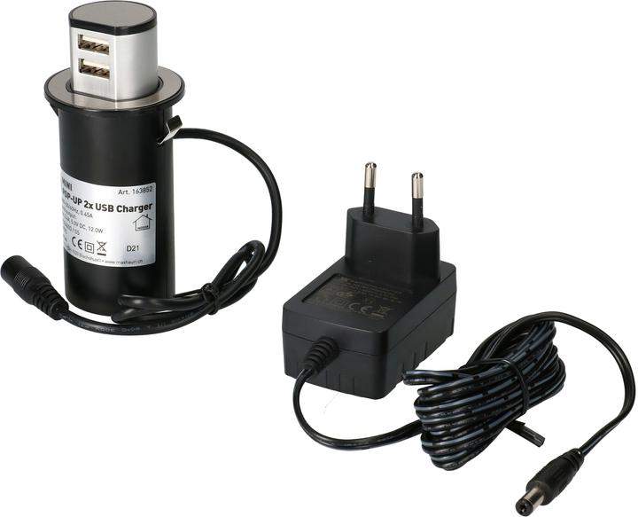 Produktbild Max Hauri Mini Pop-UP Charger (2 x, USB-A, 2 m)