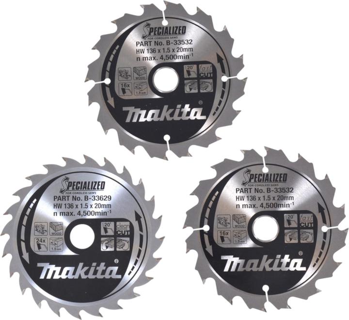 Actual product image Makita Circular saw blade set