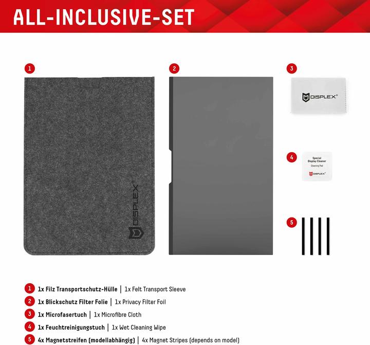 Produktbild Displex Privacy Safe, Laptop Blickschutzfilter (13.30", 16 : 10)