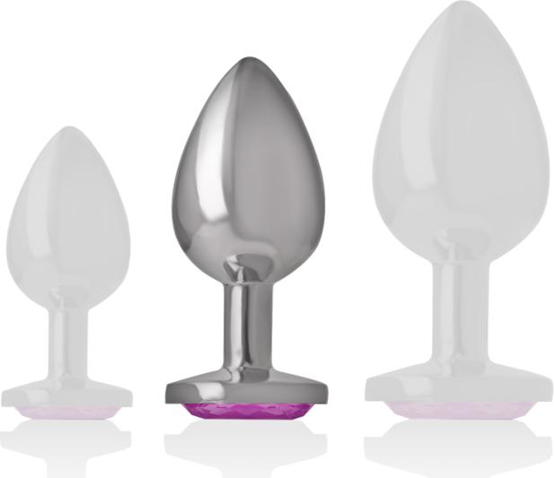Actual product image Intense Anal Plug Metal Pink Size M