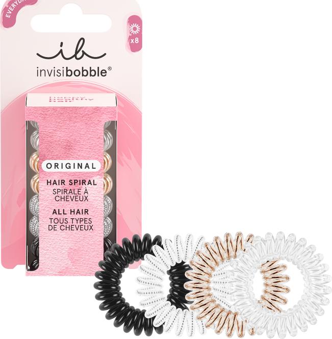 Produktbild Invisibobble Hair band Original Clear Black Metallic 8 pcs