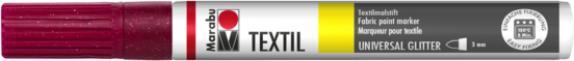 Image du produit Marabu Marqueur textile Textil Painter Glitter, rouge pailleté 532 (Couleurs mélangées, 3 mm, 1 x)