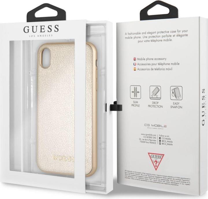 Immagine prodotto Guess Custodia rigida in pelle PU iridescente per iPhone XR (Apple iPhone XR)