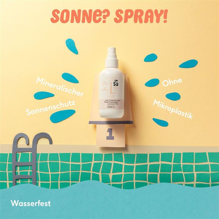 Image du produit Naïf Mineral Sun Spray (Spray solaire, SPF 50, 100 ml, 133 g)