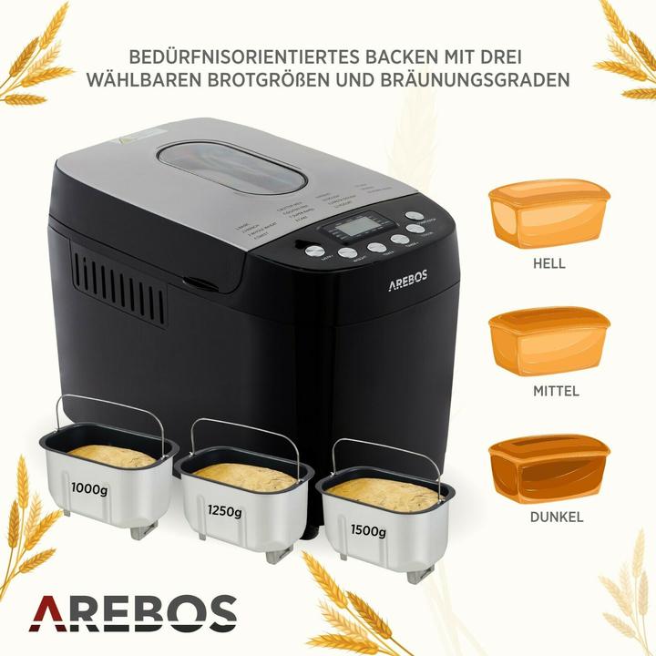 Actual product image Arebos Breadmaker