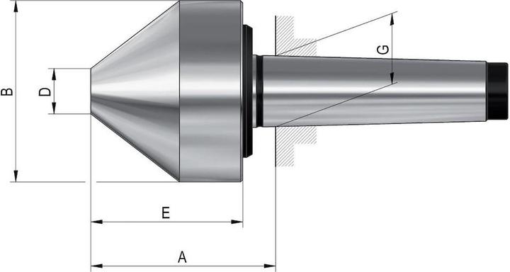 Actual product image Magni RÖHM 0007633250050 Taper centring holes Rotation