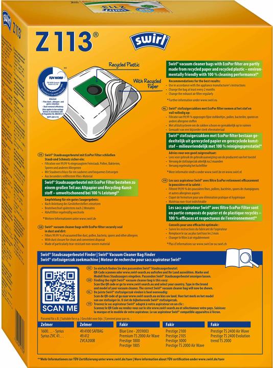Produktbild Swirl Z 113 MicroPor Airspace (1 x)