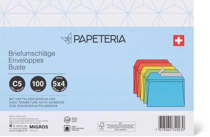 Papeteria C5 Envelopes (C5, 20 x)