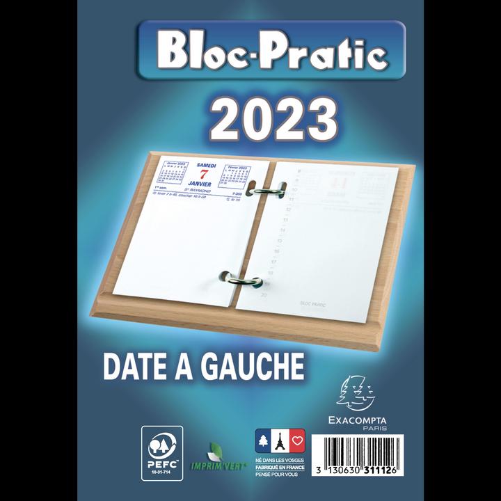 Image du produit Exacompta Bloc-pratic date à gauche 8,2x12 cm - 2023 - Bleu