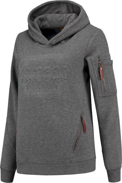 Produktbild Tricorp 304007StonegreymelXL Sweater Premium Capuchon Logo Dames (XL)