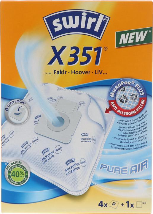 Actual product image Swirl Vacuum Cleaner Bag X351 (X350) MicroPor Plus for Hoover and LIV Vacuum Cleaners