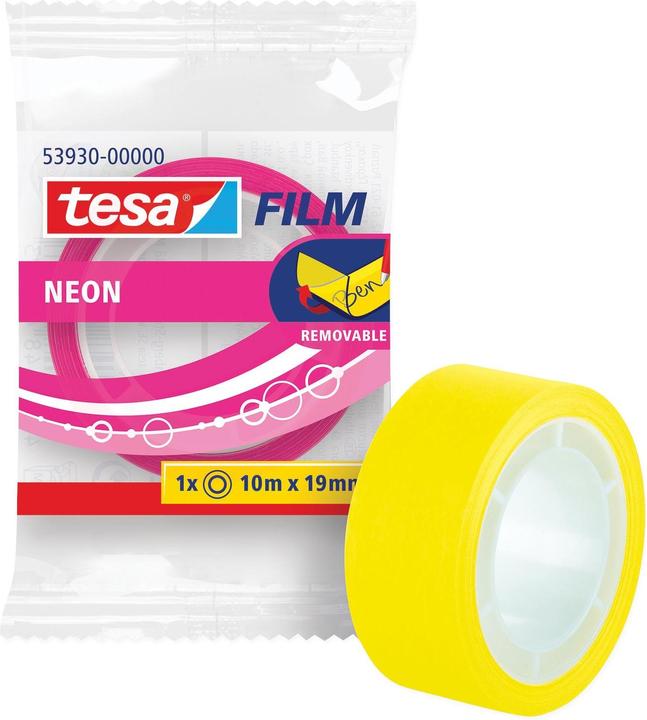 Produktbild tesa tesafilm NEON Markierfilm, spurlos ablösbar, repositionierbar (19 mm)