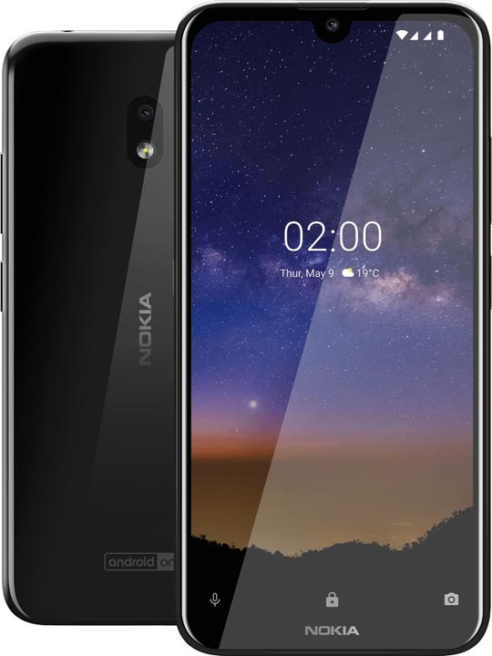 Nokia 2.2 (16 GB, Schwarz, 5.71", Hybrid Dual SIM, 13 Mpx, 4G)