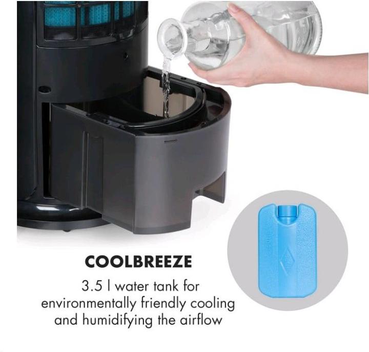 Actual product image Klarstein - Skyscraper Horizon- Luchtkoeler Met Waterkoeling- 4-In-1 Verdampingskoeler- Luchtbevochtiger- Vent