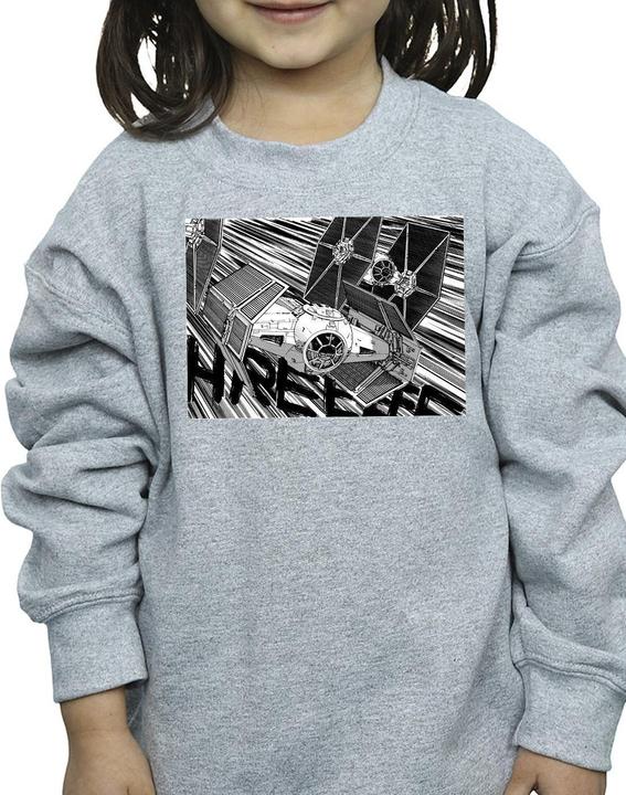 Actual product image Star Wars Girls Anime Plane Sweatshirt (140, 146)