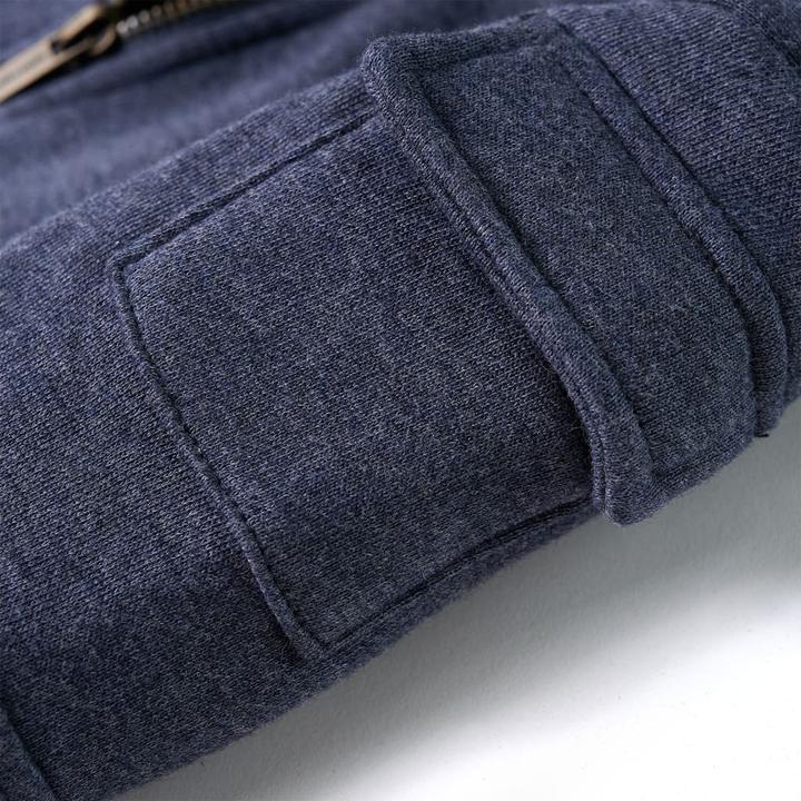 Produktbild VidaXL Kinder-Kapuzenpullover mit Reissverschluss Dunkelblau (140)