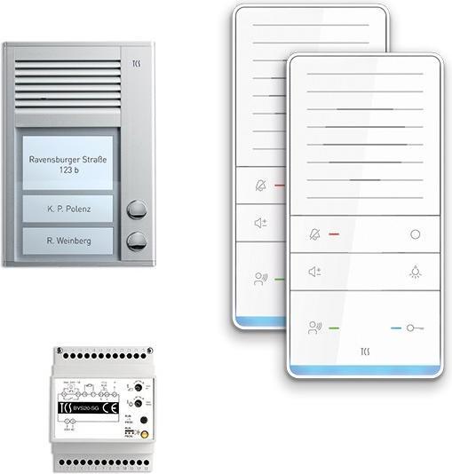 Image du produit TCS Kit d'interphonie audio en saillie pour 2 unités d'habitation