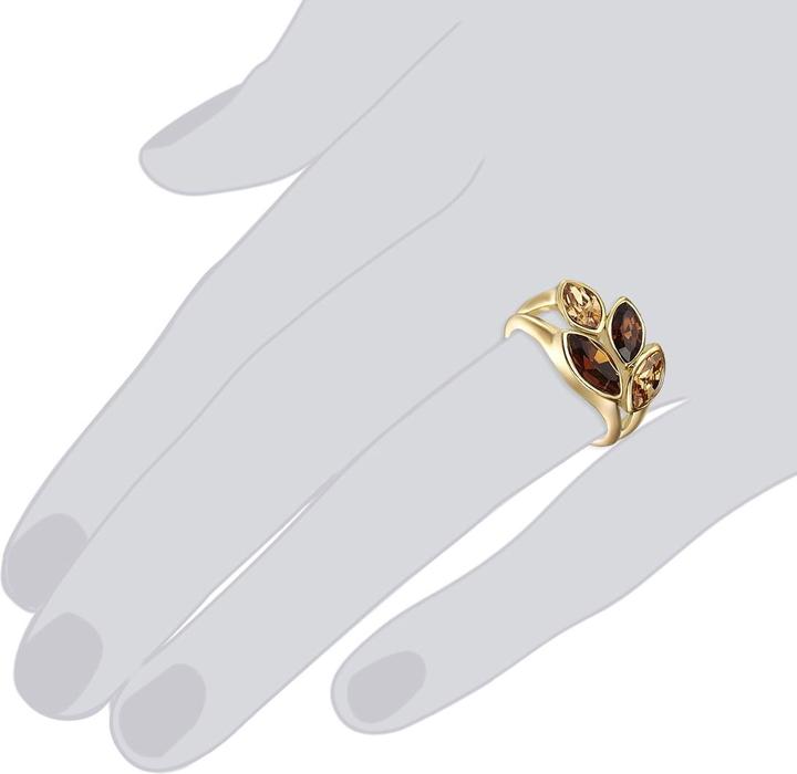 Produktbild Lulu & Jane Damen Metall-Legierung verziert mit Kristallen von Swarovski® gelbgold - 29421 (56)