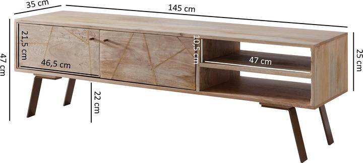 Immagine prodotto FineBuy Hendrik (145 x 35 x 47 cm)