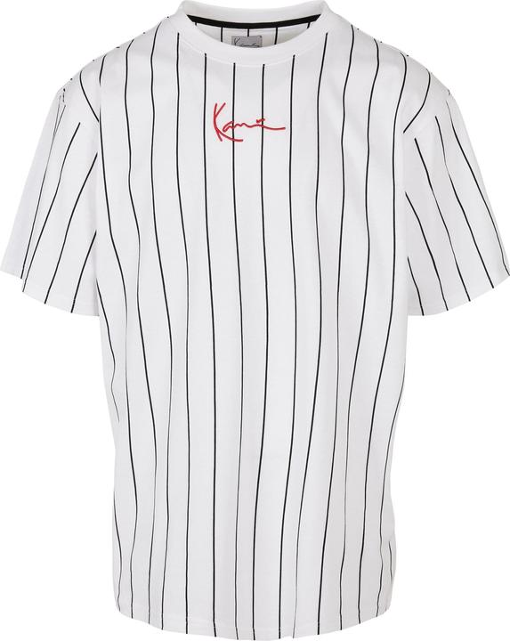 Actual product image Karl Kani KKMQ32041WHT Small Signature Pinstripe Tee white - 16039 (M, L)