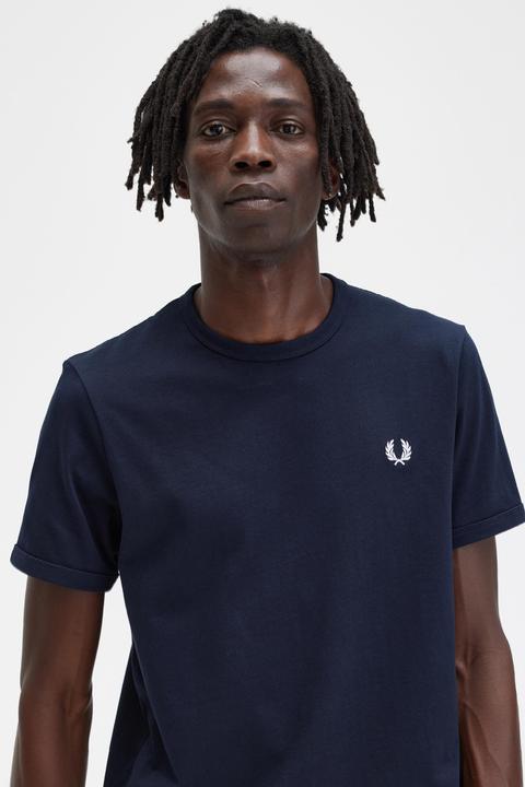 Immagine prodotto Fred Perry Maglietta Ringer navy (L)