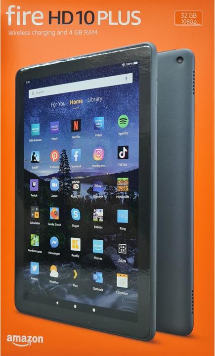 Produktbild Amazon Fire HD 10 Plus Tablet (2021) (10.10", 32 GB, Schiefergrau)