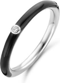 Produktbild Ti Sento Milano Ring mit Onyx und Zirkonia 12225BO (56, 925 Silber)