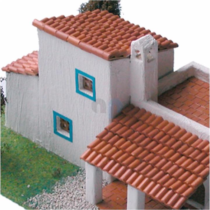 Actual product image Block Cuit. 3D Ceramic Model Kit - Traditional Ibiza House (26 x 10 x 22 cm)