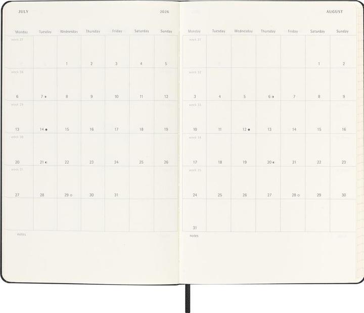 Image du produit Moleskine Agenda scolaire Hard Cover Weekly Notebook (13 x 21 cm, Anglais)