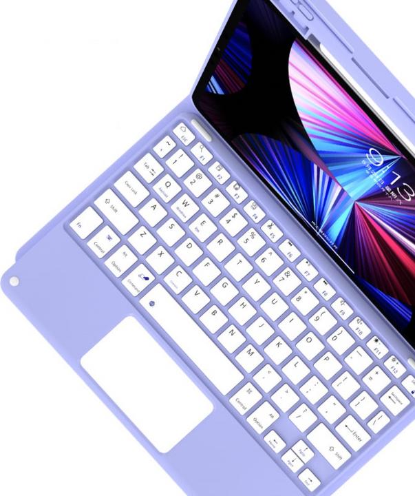 Image du produit Apfelkiste Etui en cuir avec clavier Bluetooth détachable + support pour crayon (QWERTY) - Noir (iPad Air 10.5, IPad 10.2 (2019/2020/2021), iPad Pro 10.5)
