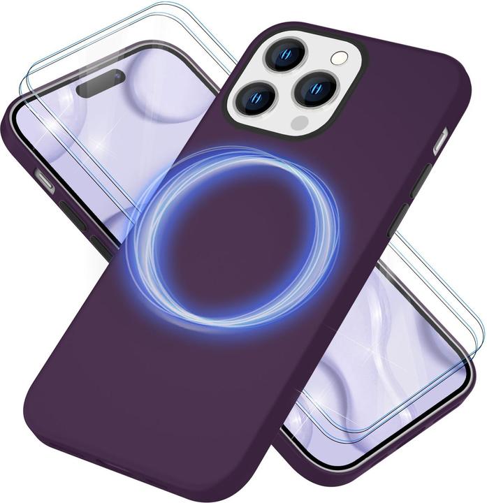 Immagine prodotto Nalia Custodia in silicone liquido con funzione MagSafe e vetro di protezione 2x del display (Apple iPhone 14 Pro)