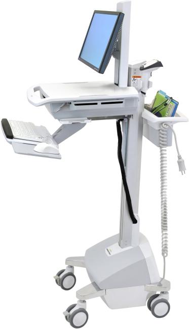 Ergotron StyleView EMR, SLA Aangedreven, EU Aluminium Multimedia Trolley