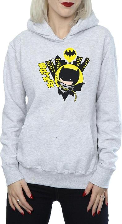 Actual product image Womens/Ladies Chibi Batman Swinging Hoodie (L)