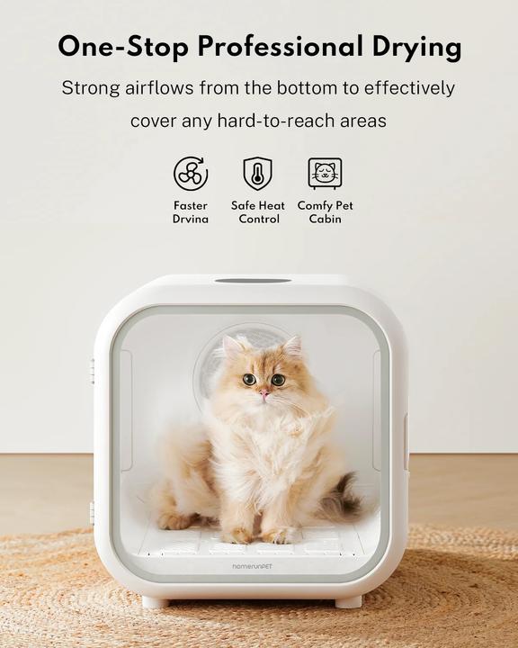 Immagine prodotto HomeRunPet Asciugatrice per animali domestici Drybo Plus PD50 (Gatto, Cane)