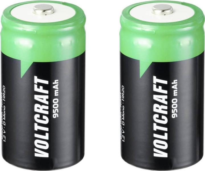 Produktbild Voltcraft Endurance Mono (D)-Akku NiMH 9500 mAh 1.2 V 2 St. (2 Stk., D, 9500 mAh)