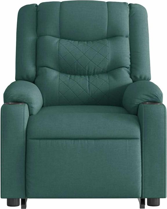 Immagine prodotto VidaXL Poltrona massaggiante con ausilio stand-up in tessuto verde scuro