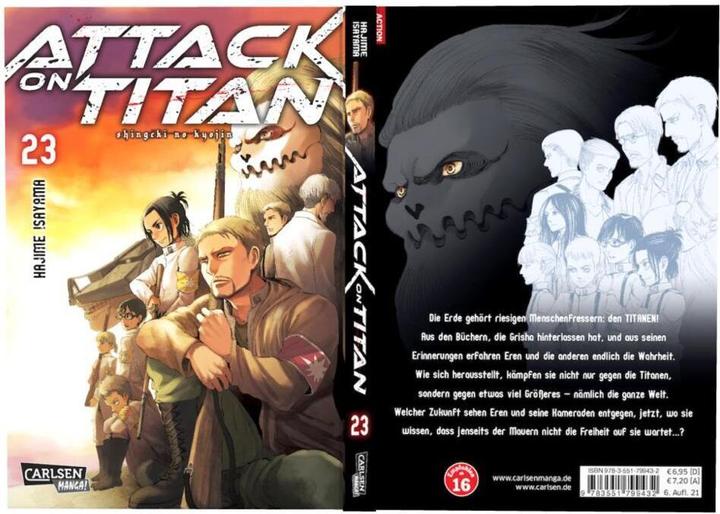 Actual product image Attack on Titan 23 (German, Hajime Isayama, 2018)