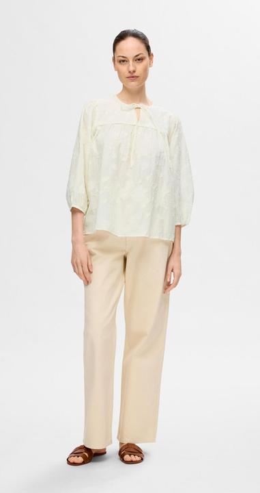 Image du produit Selected Femme Blouse texturée à manches 3/4 (38)
