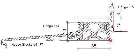 Actual product image Hebgo Threshold profiles 173
