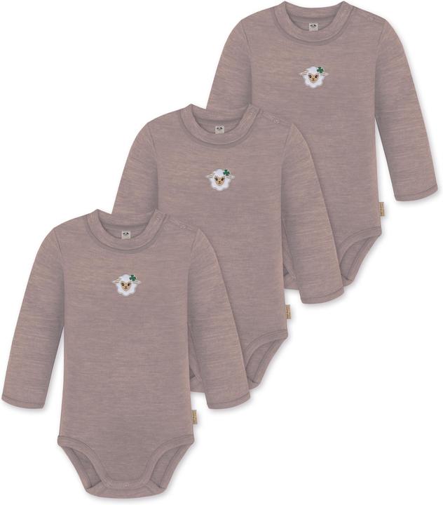Normani 3er Pack Baby Merino Langarmbody „Tuai" - 9399