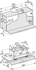 Image du produit Miele DAS 8930 (Hotte écran plat)