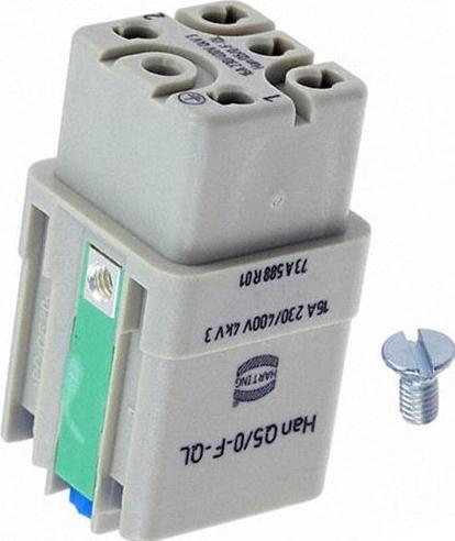 Produktbild Harting 09 12 005 2733 Tilslutningsindsats Han® Q 5 + PE Han-Quick Lock® 1 stk
