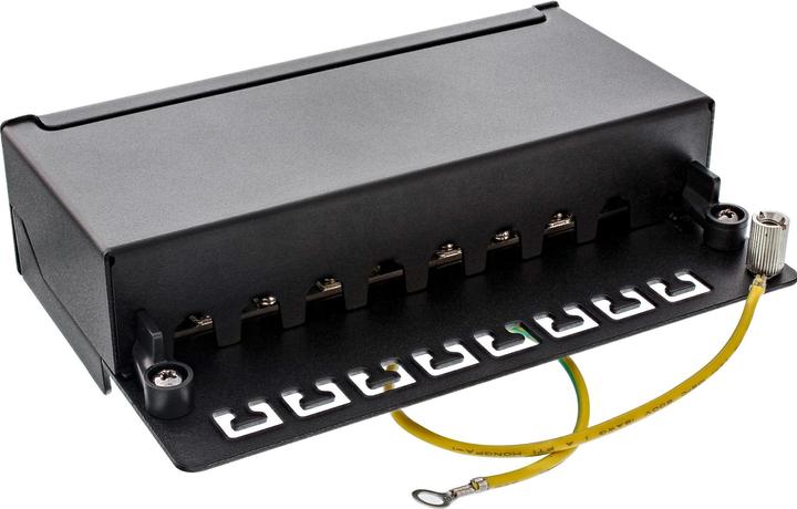 Immagine prodotto InLine Patch panel piatto Cat.6A a 8 vie su guida top-hat TS35 nero RAL9005