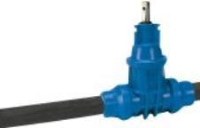 Actual product image AVK Stikledningsvalve 40mm. POM - PN16. med PE100-SDR11 ben.