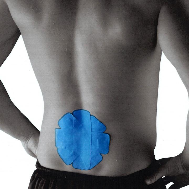 Image du produit Luxtri Ruban adhésif thérapeutique 4 bandes prédécoupées pour Dos 15x5cm Tape de sport bleu (0.15 m)