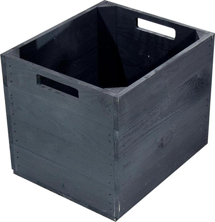 Actual product image Holz Zollhaus Storage Box Vintage Black, 33 x 38 cm (33 x 33 x 38 cm, 41.38 l)