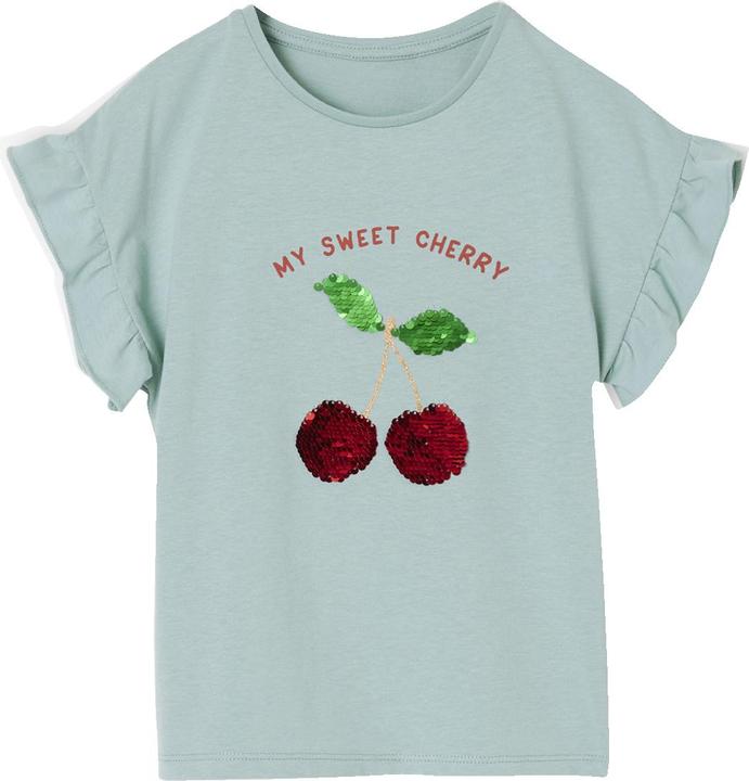 Produktbild Vertbaudet Mädchen T-Shirt mit Wende-Pailletten (128)